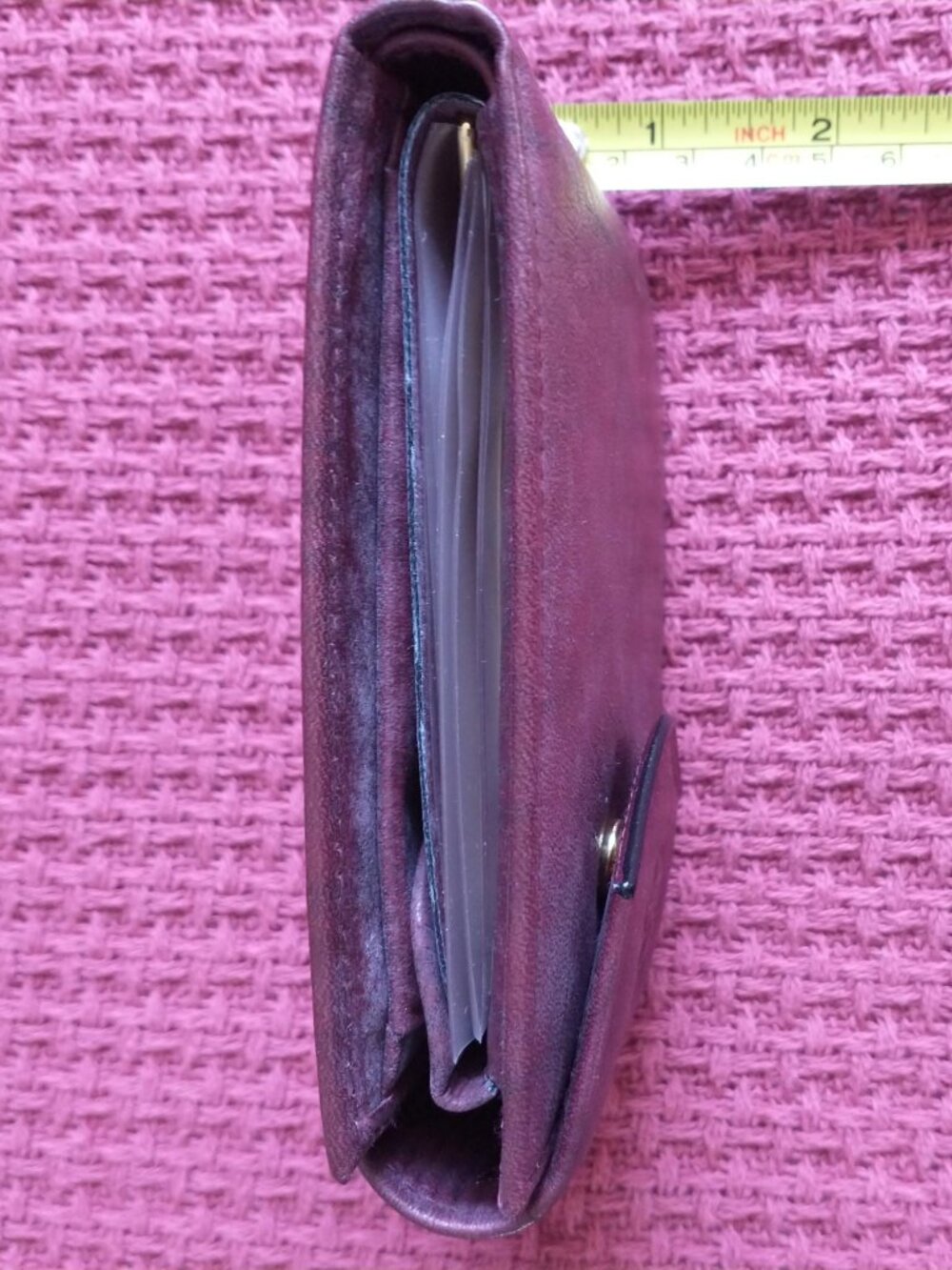 Buxton Women's Vintage Heiress Billfold Burgundy Leather Wallet NWT in Box - Picture 6 of 13